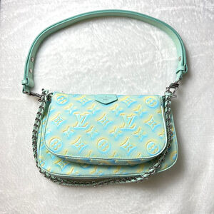 Louis Vuitton Stardust Green Multi Pochette Accessories Empreinte Leather